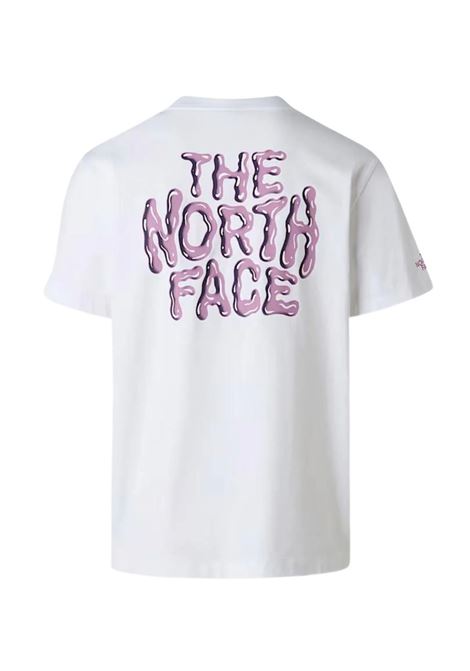 drip logo relaxed ss tee man white THE NORTH FACE | NF0A8GABFN41